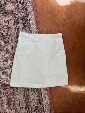 Mario Serrani Ivory Green Pinstripe Pencil Skirt - Golf Skirt